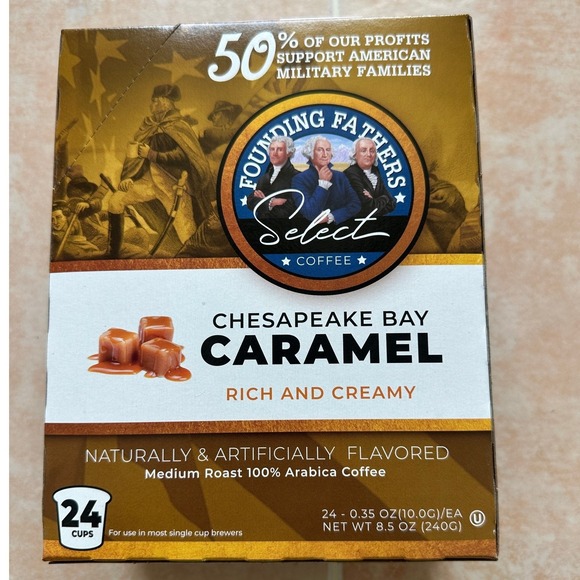 Other - Founding Fathers Select Chesapeake Bay Caramel Coffee Pods 24 Cups -New